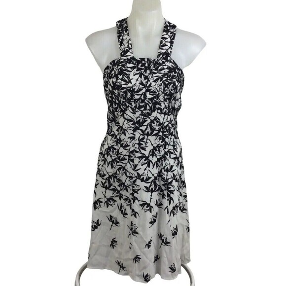 Yigal Azrouel Womens Floral Leafy Print Cocktail Halter Sheath Dress - Picture 1 of 8